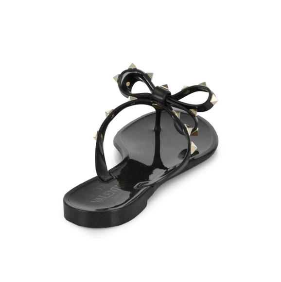 Valentino Garavani rockstud bow jelly thong sandal - Picture 2 of 4